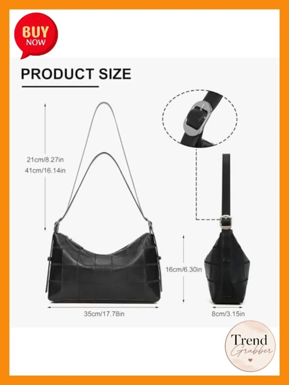 High-Quality Vegan Leather Checkered Tote Bag Crossbody Shoulder Bag